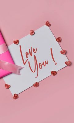 240x400 Wallpaper note, love, heart, pink