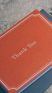 Preview wallpaper notebook, inscription, thank you