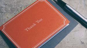 Preview wallpaper notebook, inscription, thank you