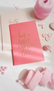 Preview wallpaper notepad, inscription, phrase, live, pink