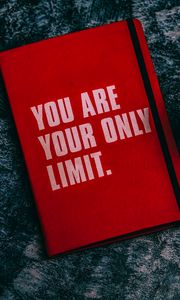 Preview wallpaper notepad, inscription, red, phrase, motivation