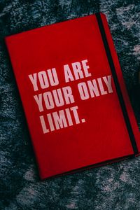 Preview wallpaper notepad, inscription, red, phrase, motivation