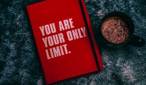 Preview wallpaper notepad, inscription, red, phrase, motivation