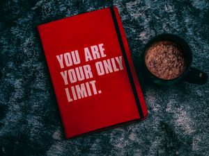Preview wallpaper notepad, inscription, red, phrase, motivation