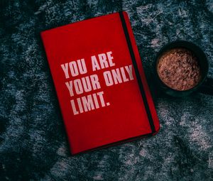 Preview wallpaper notepad, inscription, red, phrase, motivation