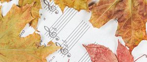 Preview wallpaper notes, letters, leaves, autumn