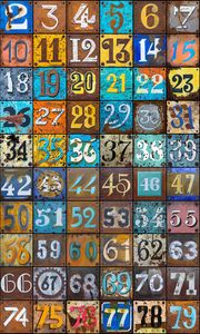 Preview wallpaper numbers, texture, rust, colorful