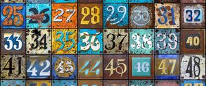 Preview wallpaper numbers, texture, rust, colorful
