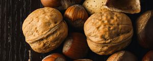 Preview wallpaper nuts, hazelnuts, walnuts