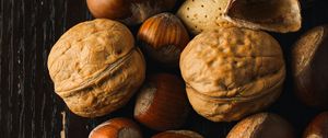 Preview wallpaper nuts, hazelnuts, walnuts