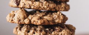 Preview wallpaper oatmeal cookies, biscuits, brown, dessert