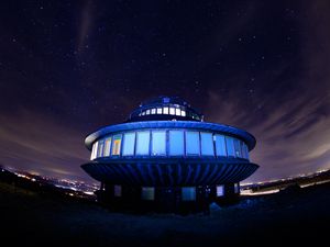 Preview wallpaper observatory, building, architecture, round, dark