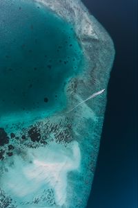 Preview wallpaper ocean, aerial view, boat, water