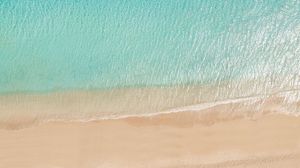 Preview wallpaper ocean, aerial view, coast, sand