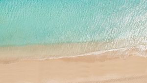 Preview wallpaper ocean, aerial view, coast, sand