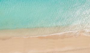 Preview wallpaper ocean, aerial view, coast, sand