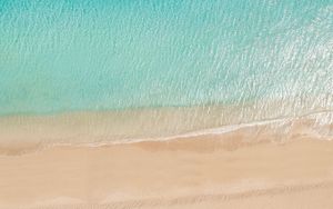 Preview wallpaper ocean, aerial view, coast, sand