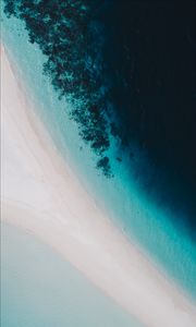 Preview wallpaper ocean, aerial view, coast, water, maldives