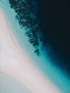 Preview wallpaper ocean, aerial view, coast, water, maldives