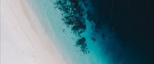 Preview wallpaper ocean, aerial view, coast, water, maldives