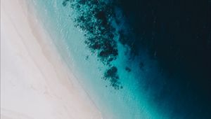 Preview wallpaper ocean, aerial view, coast, water, maldives