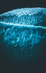 Preview wallpaper ocean, aerial view, surf, waves, foam