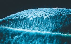 Preview wallpaper ocean, aerial view, surf, waves, foam