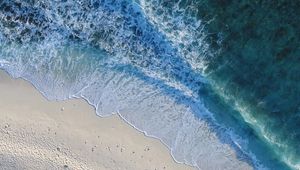 Preview wallpaper ocean, aerial view, surf, water, maldives