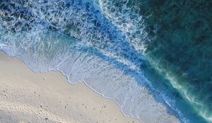 Preview wallpaper ocean, aerial view, surf, water, maldives