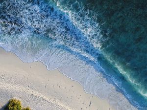 Preview wallpaper ocean, aerial view, surf, water, maldives