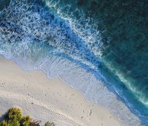 Preview wallpaper ocean, aerial view, surf, water, maldives