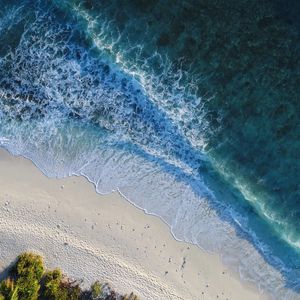 Preview wallpaper ocean, aerial view, surf, water, maldives