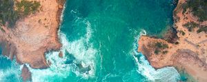 Preview wallpaper ocean, aerial view, surf, coast, australia
