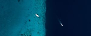 Preview wallpaper ocean, aerial view, water, boats