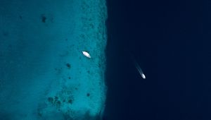 Preview wallpaper ocean, aerial view, water, boats