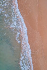 Preview wallpaper ocean, aerial view, water, sand, foam