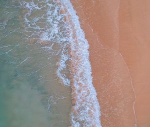 Preview wallpaper ocean, aerial view, water, sand, foam