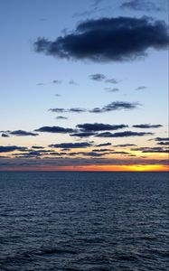 Preview wallpaper ocean, atlantic, horizon, sunset