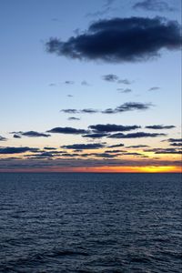 Preview wallpaper ocean, atlantic, horizon, sunset