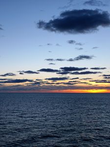 Preview wallpaper ocean, atlantic, horizon, sunset