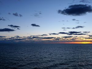 Preview wallpaper ocean, atlantic, horizon, sunset