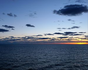 Preview wallpaper ocean, atlantic, horizon, sunset