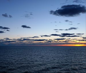 Preview wallpaper ocean, atlantic, horizon, sunset