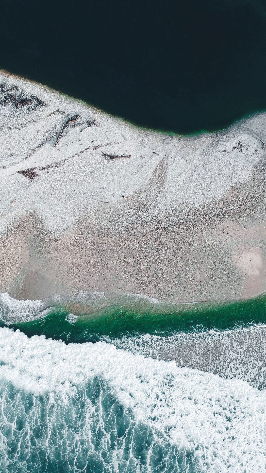 Download Wallpaper 1080x1920 Ocean Beach Aerial View Waves Water