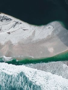 Preview wallpaper ocean, beach, aerial view, waves, water