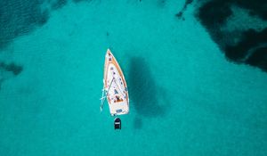 Preview wallpaper ocean, boats, aerial view, water