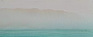 Preview wallpaper ocean, coast, aerial view, sand, wave, sea