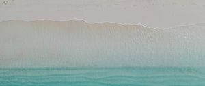 Preview wallpaper ocean, coast, aerial view, sand, wave, sea