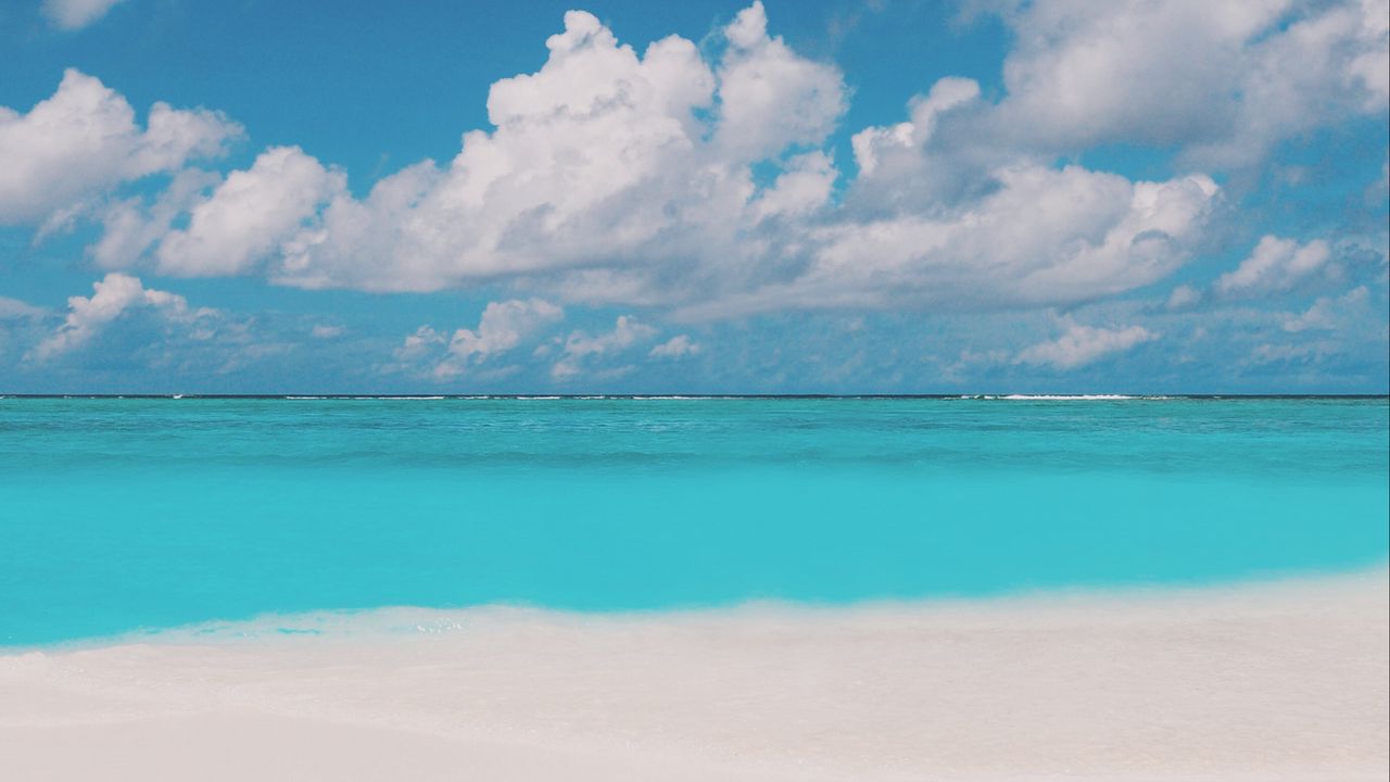 Wallpaper ocean, coast, horizon, water, maldives