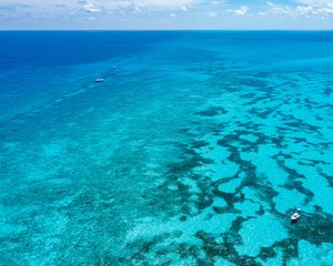 Preview wallpaper ocean, corals, water, blue water, boats, florida